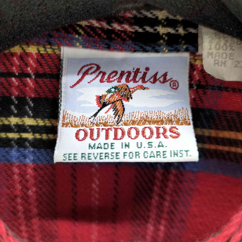 プレンティス Prentiss USA製 チェック コットンネルシャツ メンズ JPN:S